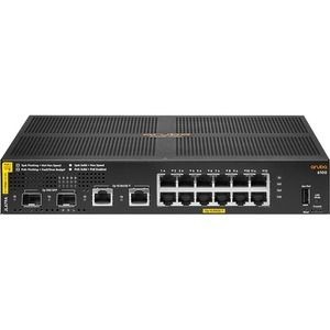 HPE Aruba 6100 12G Class4 PoE 2G/2SFP+ 139W Switch - Conmutador - Gestionado