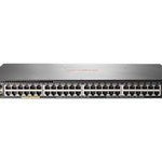 Switch HPE Aruba 2930F, 48 RJ-45 GbE, 4 SFP, PoE.  Capacidad Switching 104 Gbps, rendimiento 77.4 Mpps, procesador Dual Core ARM Cortex A9 1016 MHz, memoria 1GB DDR3 SDRAM, buffer de 12.38 MB
