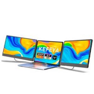 Extensor Dual de monitor 14" para portatiles de 13"-17", FHD (1920x1080), IPS, USB-C/HDMI