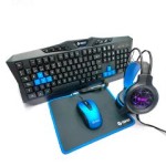 Combo Teros TE-4050B, Teclado Multimedia, Mouse, Headset, Mouse Pad.