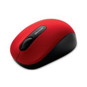 Mouse óptico inalámbrico Microsoft Mobile 3600, Bluetooth, 1000 dpi, BlueTrack, Rojo.