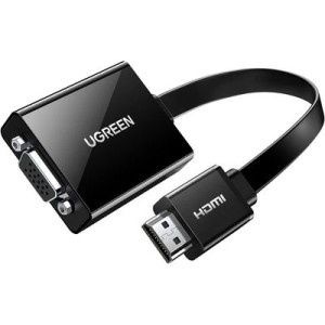 UGREEN Adaptador HDMI a VGA activo con conector de audio de 0.138 in HDMI macho a VGA hembra hasta 1080P para PC, laptop, Ultrabook