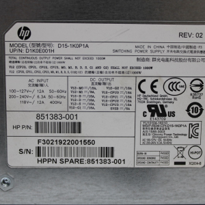 Fuente de poder HP D15-1K0P1A 1000w Z4 Z6 WorkStation 851383-001 Retirado de Equipo en Usos Garantia 12 Meses