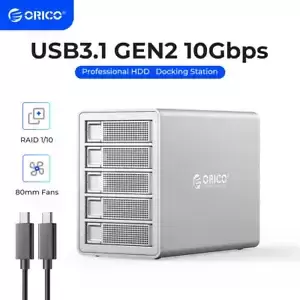 ORICO Hard Drive Enclosure 2 Bay USB-C - Massimo 44 TB, Plug &amp; Play, Per Archiviazione Dati