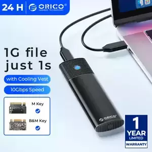 ORICO M.2 NVME SATA SSD Enclosure 10Gbps PD100W RJ45 4K 10-in-1 Docking - Foto 7