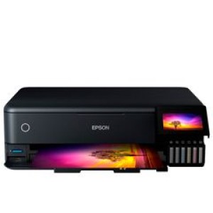 Multifuncional de tinta Epson EcoTank L8180, imprime/escanea/copia, LAN/Wi-Fi/USB 2.0 Imprime 32/32 ppm (negro/color) a 5760 dpi x 1440 dpi, Escanea (Resolución óptica/máxima) a 1.200 dpi / 1