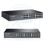 Switch TP-Link TL-SF1024D, 24 RJ-45 Fast Ethernet (10/100 Mbps), auto-Voltaje 100-240 VAC.  Capacidad de hasta 4.8 Gbps, rendimiento 3.57 Mpps, tabla de dirección MAC 8K, memoria buffer de 2 