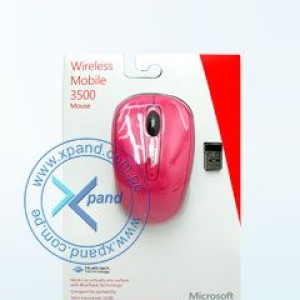 Mouse óptico inalámbrico Microsoft Mobile 3500, 1000 dpi, rosado, BlueTrack. Receptor USB, 2.4GHz.