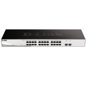 Switch D-Link DGS-1210 Series, Capa L2/L3, 24 RJ-45 GbE, 2 puertos SFP 1GbE. Capacidad Switching 52 Gbps, rendimiento 38.7 Mpps, soporte 24 puertos RJ-45 10/100/1000 Mbps, 2 puertos SFP 1GbE,