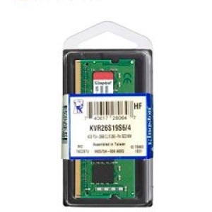 Memoria Kingston KVR26S19S6/4, 4GB, DDR4, SO-DIMM, 2666 MHz, CL19, 1.2V.