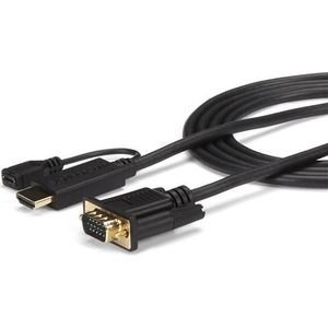 StarTech.com Cable de 1,8m Conversor Activo HDMI a VGA - Adaptador 1920x1200 1080p - Cable adaptador