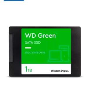 Unidad en estado solido Western Digital Green, WDS100T3G0A, 1TB, SATA 6Gb/s, 2.5", 7mm.