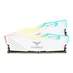 Memoria TEAMGROUP T-FORCE DELTA RGB 16GB (2 x 8GB) DDR4-3600MHz, CL18, 1.35V, RGB, Blanco