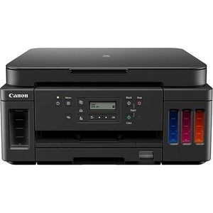Multifuncional de tinta continua Canon Pixma G6010, imprime/escanea/copia, WiFi/USB/LAN. Imprime 13.0 ipm/ 6.8 ipm a 4800 x 1200 ppp, escaner de 1200 x 2400 ppp, casete de papel frontal: 250 