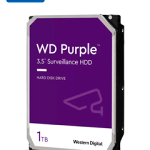 Disco duro Western Digital WD Purple, 1TB, SATA 6.0 Gb/s, 5400 RPM, 64MB Cache, 3.5".