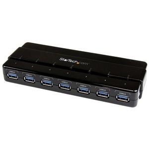 StarTech.com Concentrador Ladrón USB 3.0 de 7 Puertos - Hub de Sobremesa con Adaptador de Alimentación - Hub