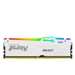 Memoria Kingston FURY Beast White RGB, 16GB DDR5-5200 MT/s, CL-40, 1.25V, White